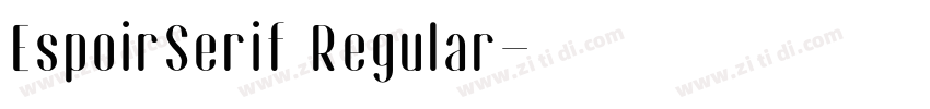 EspoirSerif Regular字体转换